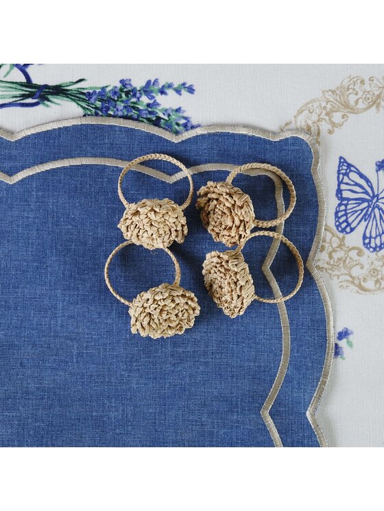 Roseberry Home Roseberry Home Obrączka na serwetki Beige Flower Ring Beżowy