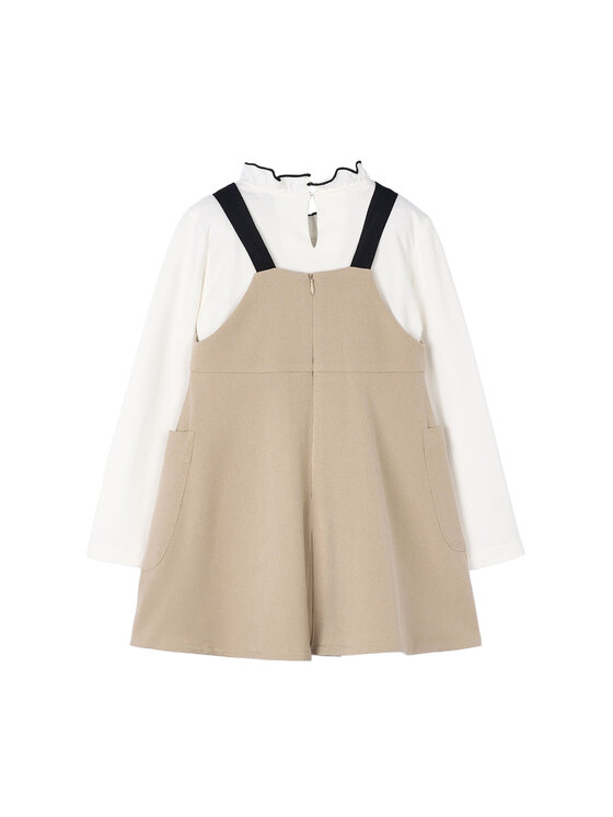Mayoral Mayoral Set Bluse und Kleid 4914 Beige Regular Fit