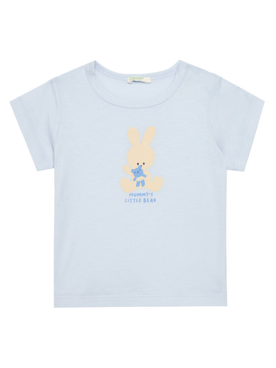 United Colors Of Benetton T-Shirt 3I1XA1067 Niebieski Regular Fit