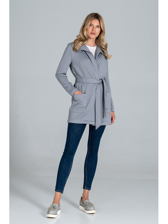 FIGL FIGL Kabát M814 Šedá Regular Fit