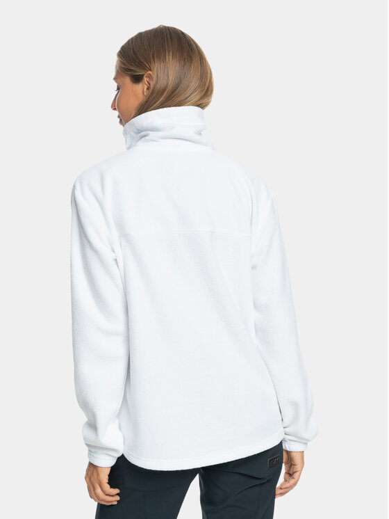 Roxy Roxy Fliso džemperis Chloe Kim Layer Otlr ERJFT04713 Balta Regular Fit