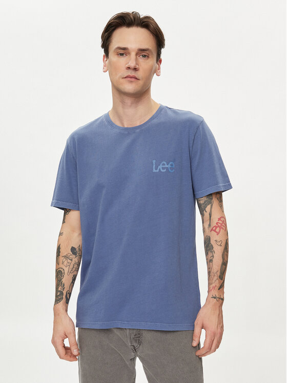 Lee Lee Tričko Wobbly 112349080 Modrá Regular Fit