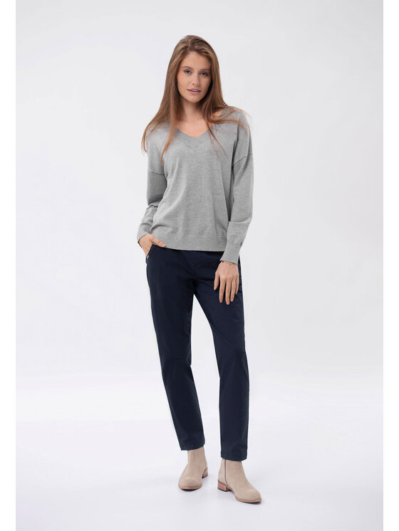 Volcano Volcano Sweter S-JOY Szary Regular Fit