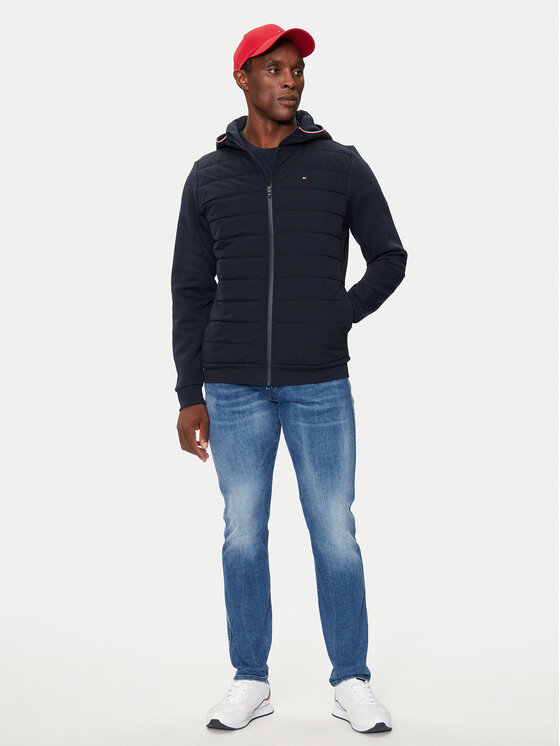 Tommy Hilfiger Tommy Hilfiger Džemperis Mix Media MW0MW34211 Tamsiai mėlyna Regular Fit