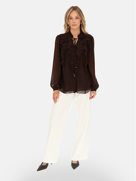 L’AF L’AF Bluzka Boho Brązowy Regular Fit