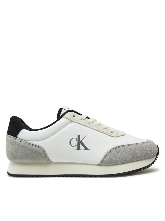 Calvin Klein Jeans Sneakersy Retro Runner Iconic Snk YM0YM01119 Biela
