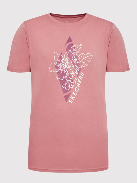 Skechers Skechers T-shirt Diamond Magnolia Outline Everybody WTS354 Ružičasta Relaxed Fit