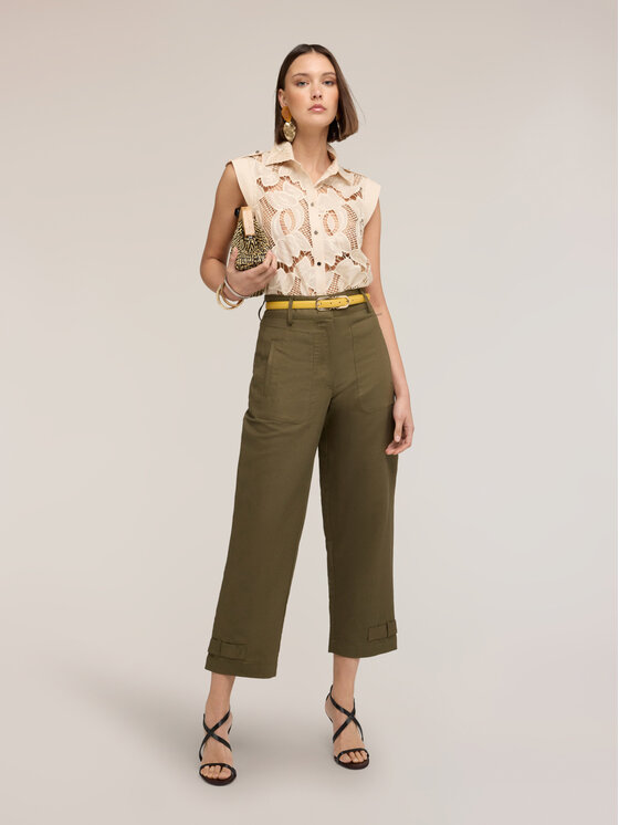 Motivi Motivi Camicia 5019Q000922N0R2 Crema Regular Fit