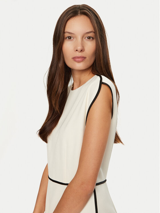 BOSS Boss Rochie cocktail Detira 50539016 Alb Slim Fit