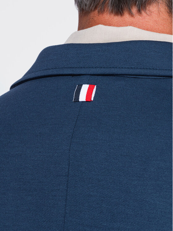 Ombre Ombre Marynarka M165 Niebieski Slim Fit