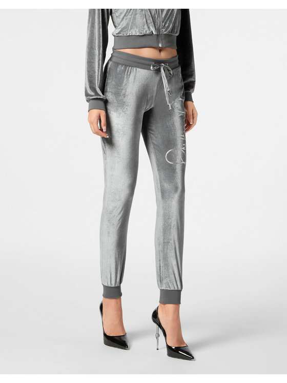 PHILIPP PLEIN PHILIPP PLEIN Joggers kalhoty 9543 Šedá Regular Fit