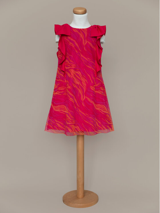 SLY SLY Sukienka elegancka 4W-05A Różowy Comfortable Fit