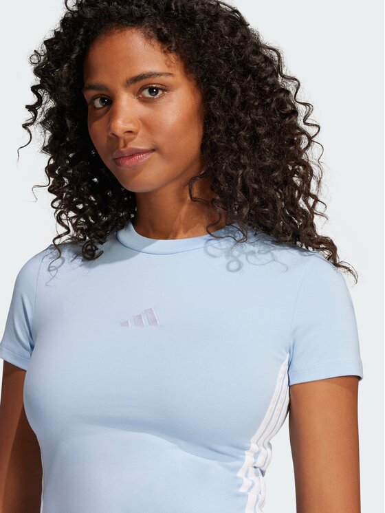 adidas adidas T-Shirt 139377 Błękitny Slim Fit