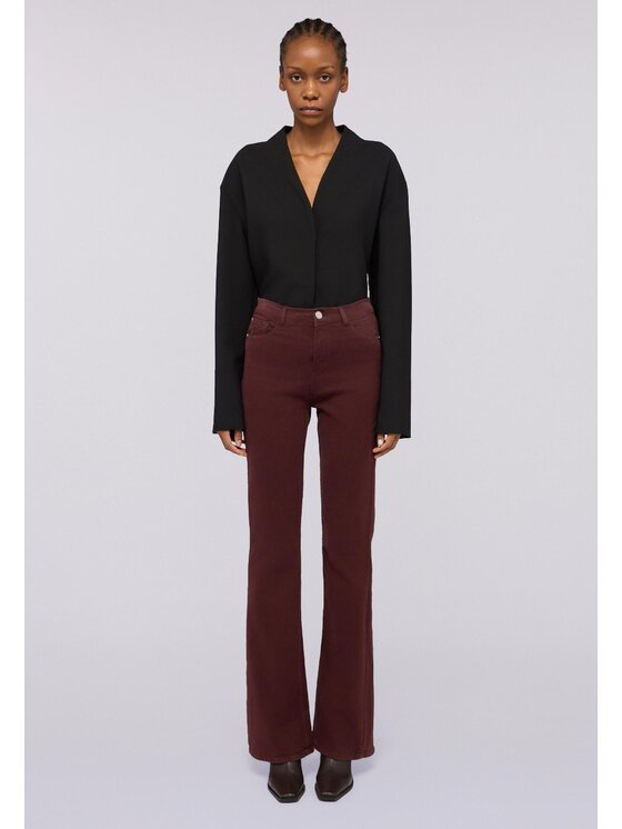 Trussardi Trussardi Pantaloni di tessuto P7029000293N022 Marrone Flare Fit