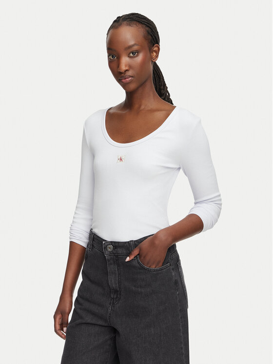 Calvin Klein Jeans Calvin Klein Jeans Blúzka LV047D218G Svetlo fialová Slim Fit