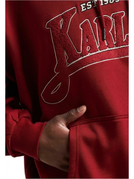 Karl Kani Karl Kani Felpa TREKKING OS HOODIE Bordeaux Regular Fit