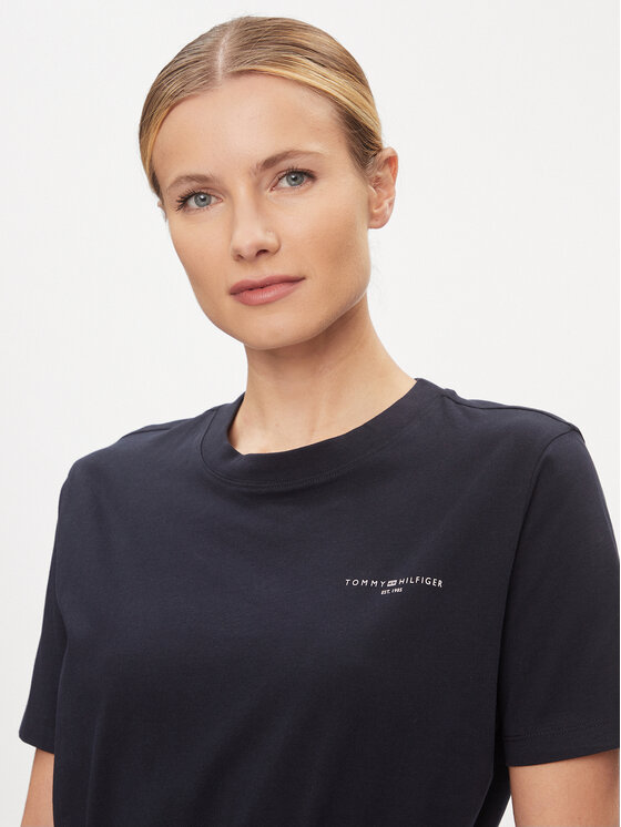 Tommy Hilfiger Tommy Hilfiger Kleid für den Alltag 1985 WW0WW40734 Dunkelblau Regular Fit
