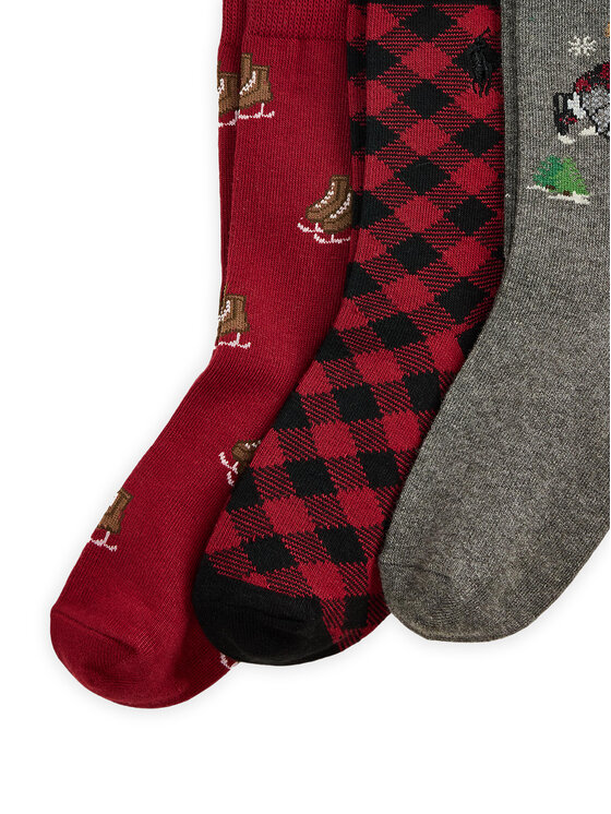 Polo Ralph Lauren Polo Ralph Lauren 3er-Set hohe Kindersocken 447P03265001 Bunt