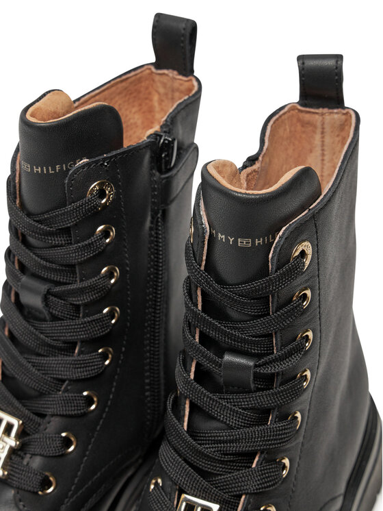 Tommy Hilfiger Tommy Hilfiger Schnürstiefeletten Lace Up Bootie T3A5-33568-0092 M Schwarz