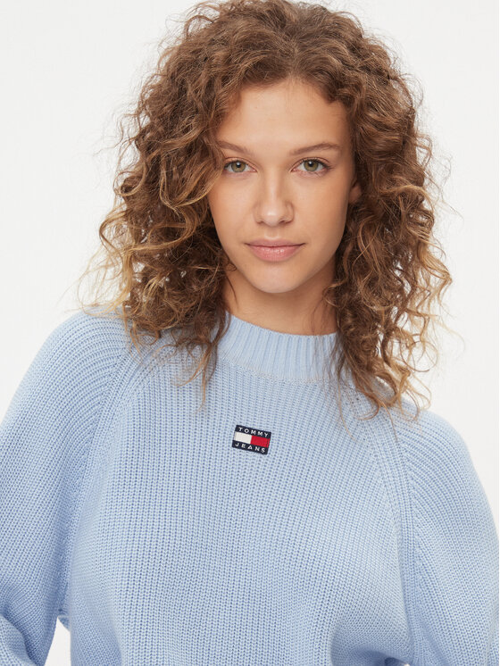 Tommy Jeans Tommy Jeans Pullover Badge DW0DW16536 Blau Relaxed Fit