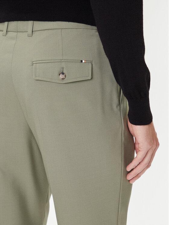 BOSS BOSS Szövet nadrág C-Perin-DPL 50545822 Zöld Tapered Fit