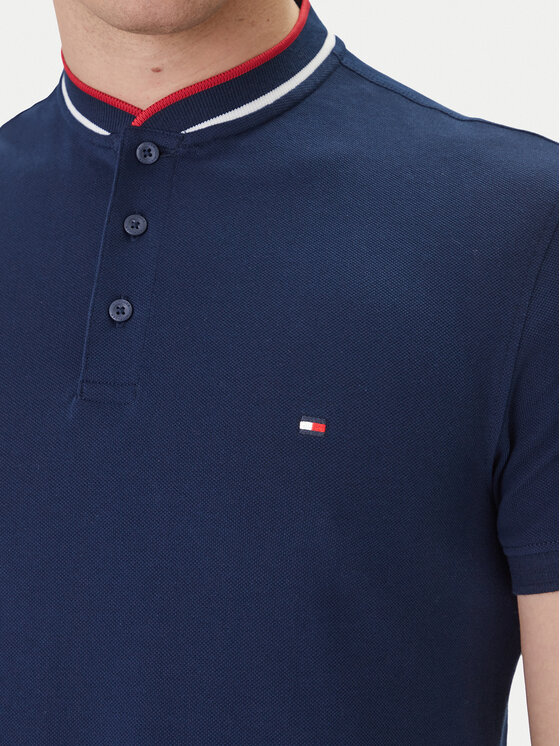 Tommy Hilfiger Tommy Hilfiger Polo Mao MW0MW34752 Granatowy Slim Fit