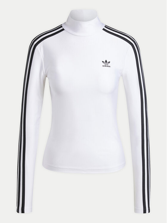 adidas adidas Bluzka adicolor 3-Stripes JG1535 Biały Slim Fit