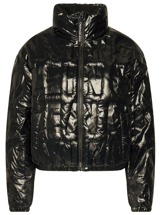 calvin klein embossed logo puffer jacket