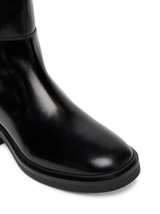 Tommy Hilfiger Tommy Hilfiger Stivali Th Minimal Abrasivato Long Boot FW0FW08979 Nero