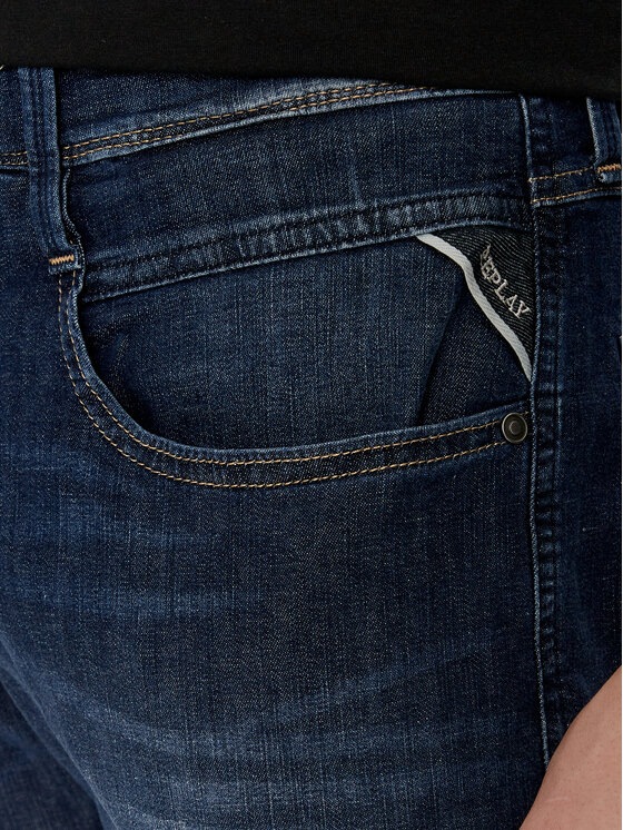 REPLAY Replay Jeansy M914J.000.785 Granatowy Slim Fit