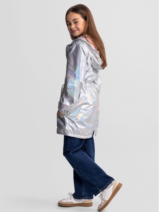 minoti minoti Kurtka przeciwdeszczowa 18COAT22 Srebrny Regular Fit