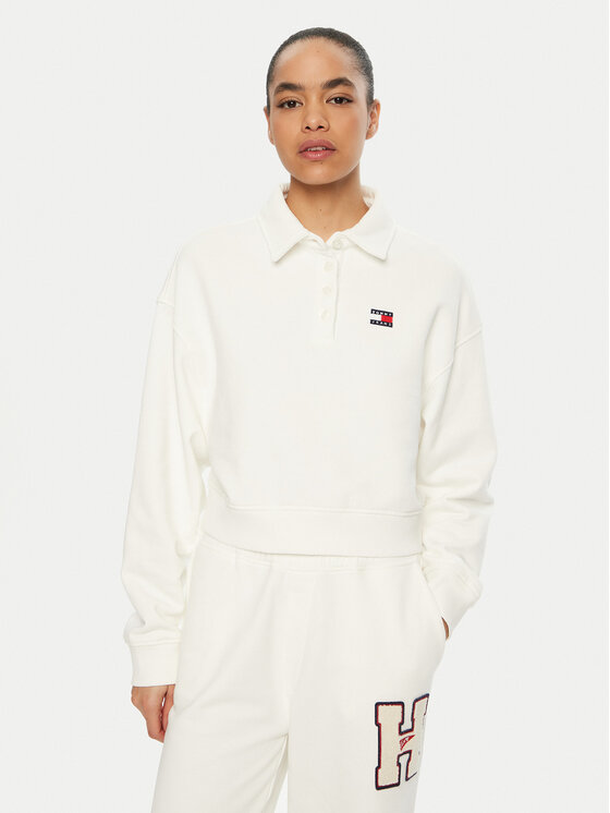 Tommy Jeans Tommy Jeans Bluză DW0DW19409 Alb Relaxed Fit
