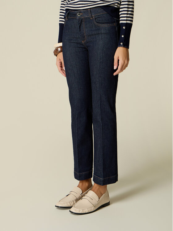 Oltre Oltre Jeansy P423R109394N034 Niebieski Flare Fit