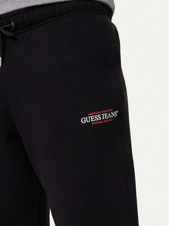 Guess Jeans Guess Jeans Spodnie dresowe M4YB18 K9V31 Czarny Regular Fit