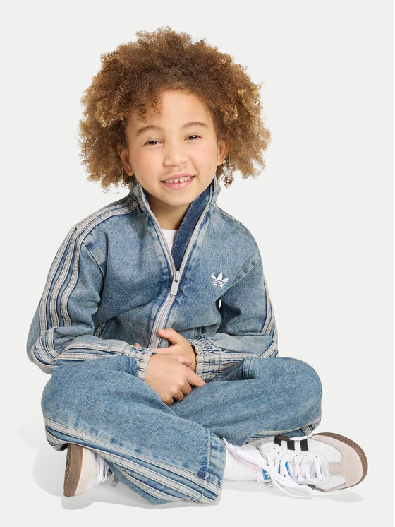 adidas adidas Kurtka jeansowa Firebird KQ8874 Niebieski Loose Fit