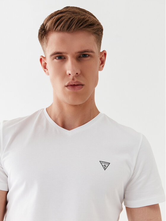 Guess Guess T-Shirt U97M01 K6YW1 Bílá Slim Fit
