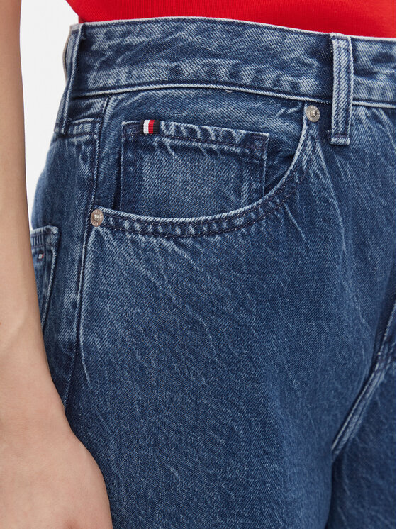 Tommy Hilfiger Tommy Hilfiger Traperice Loose Straight Rw Lea WW0WW40637 Plava Loose Leg