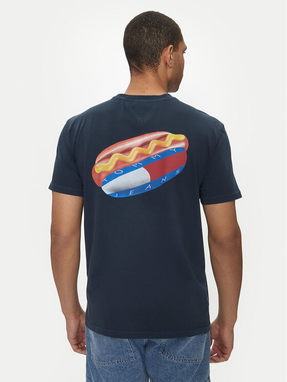 Tommy Jeans T-Shirt Fun Novelty DM0DM18552 Σκούρο μπλε Regular Fit