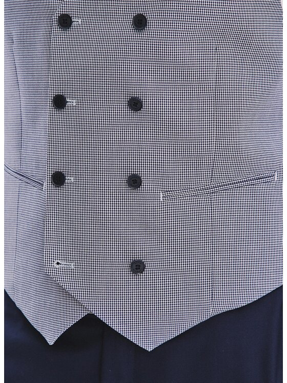 Pako Lorente Pako Lorente Kamizelka garniturowa P25WF-8X-007 Granatowy Slim Fit