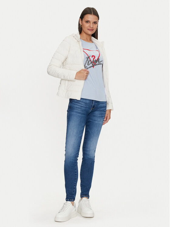 Guess Guess Pūkinė striukė Diann V4YL04 WF3X0 Balta Regular Fit
