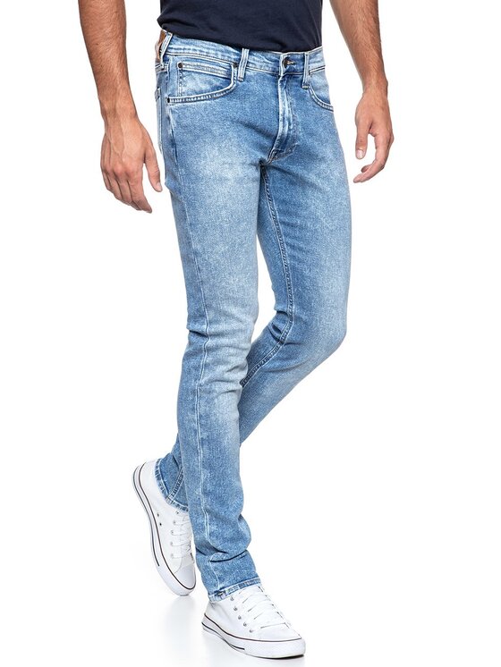 Lee Lee Jeansy LUKE Niebieski Slim Fit