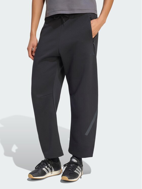 adidas adidas Παντελόνι υφασμάτινο Z.N.E. OPEN HEMZ.N.E. OPEN HEM Μαύρο Loose Fit