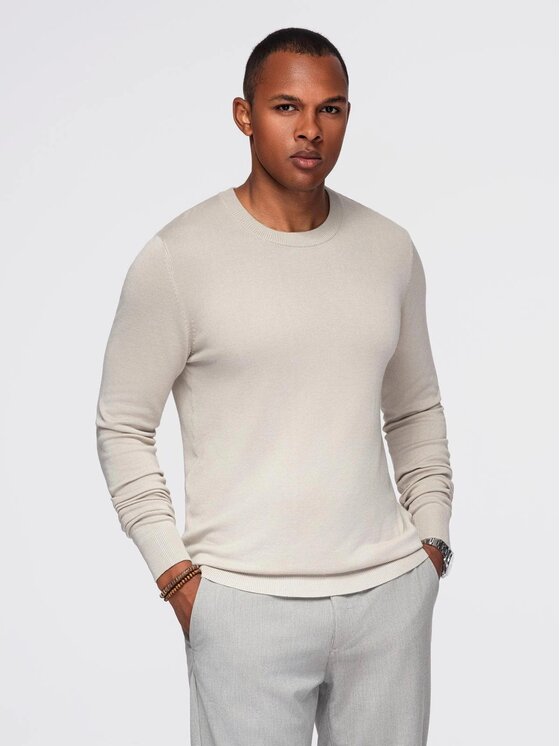 Ombre Ombre Sweter OM-SWSW-0183 Szary Regular Fit