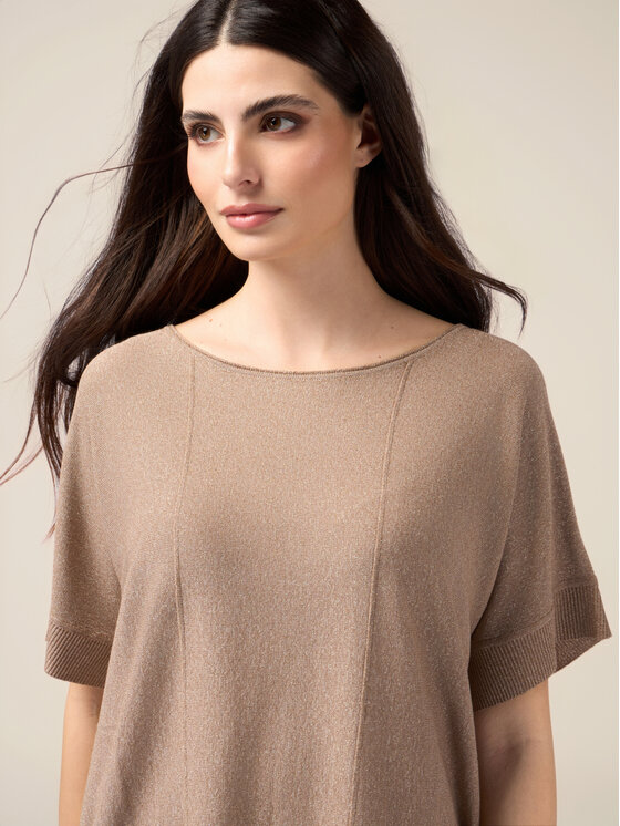 Oltre Oltre Cardigan M163E001817N002 Marrone Over Fit