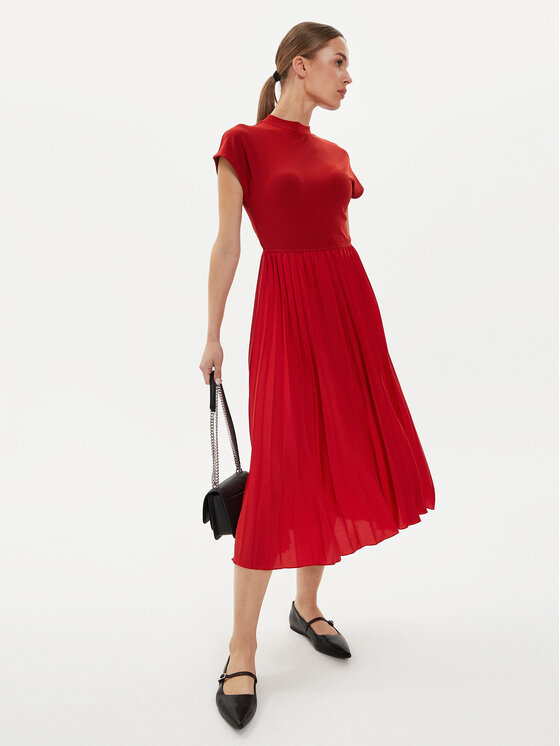 Tommy Hilfiger Tommy Hilfiger Rochie de zi WW0WW42020 Roșu Regular Fit