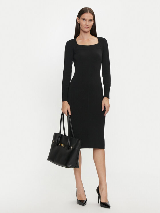 Luisa Spagnoli Luisa Spagnoli Strickkleid Mandola 58510 Schwarz Regular Fit