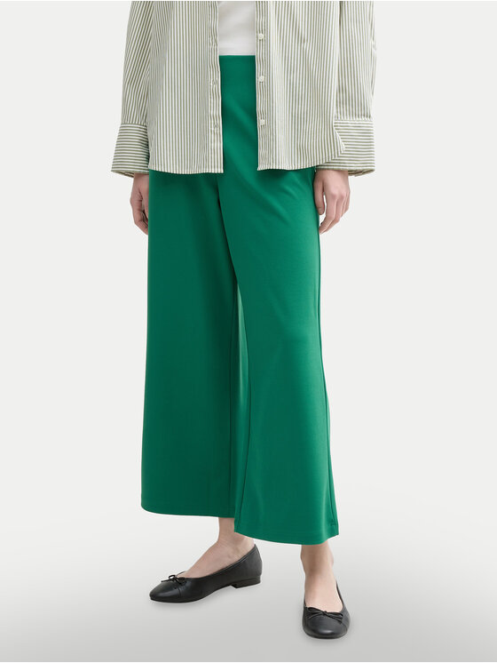 Tom Tailor Denim Pantaloni culotte 1042304 Verde Relaxed Fit, taglia : L