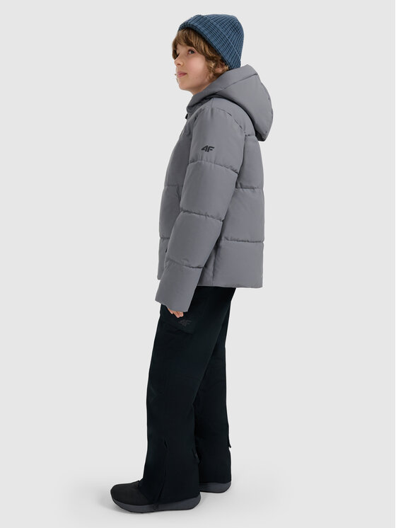 4F 4F Kurtka narciarska BASIC SKI Szary ciemny Regular Fit