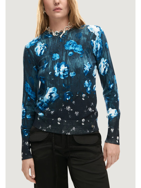 Desigual Desigual Sweter JERS_FARGO Czarny Casual Fit