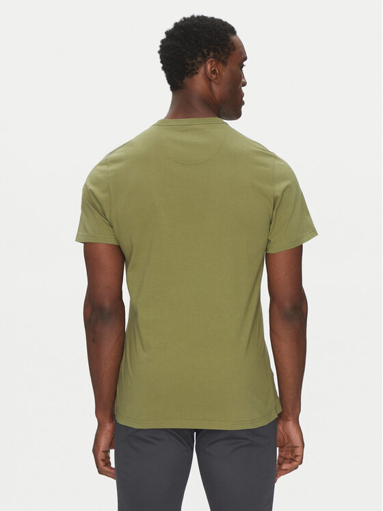Barbour Barbour T-Shirt Logo MTS0531OL39 Zielony Tailored Fit